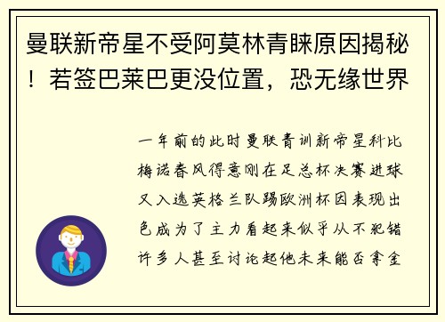 曼联新帝星不受阿莫林青睐原因揭秘！若签巴莱巴更没位置，恐无缘世界杯